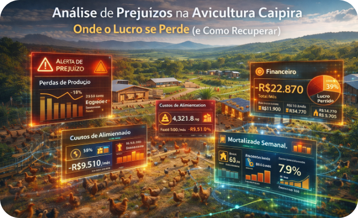 Análise de Prejuízos na Avicultura Caipira: Onde o Lucro se Perde (e Como Recuperar)